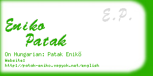 eniko patak business card